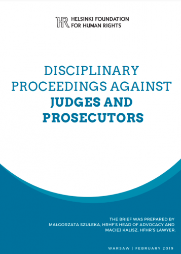 Disciplinary proceedings against judges and prosecutors