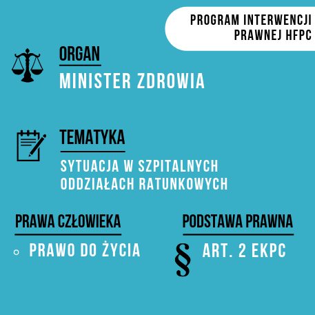 HFPC zaniepokojona sytuacją na polskich SOR-ach – pismo do Ministra Zdrowia