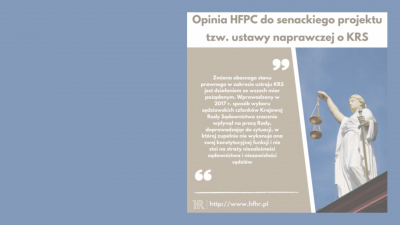 Opinia HFPC do senackiego projektu tzw. ustawy naprawczej